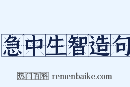 急中生智造句是什么意思的图片